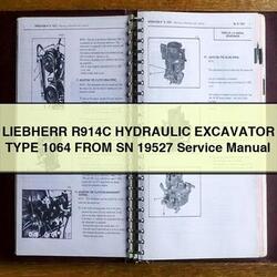 Liebherr R914C Hydraulic Excavator Type 1064 From SN 19527 Service Repair Workshop Manual PDF