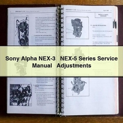 Sony Alpha NEX-3 NEX-5 Series Adjustments Service Repair Workshop Manual PDF