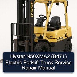 Hyster N50xma2 (B471) Electric Forklift Truck Service Repair Workshop Manual PDF