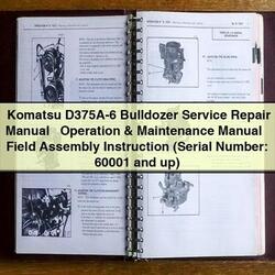 Komatsu D375A-6 Bulldozer (serial Number: 60001 Up) Service Repair Workshop Manual PDF