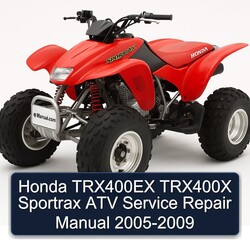 2005-2009 Honda TRX400EX TRX400X Sportrax ATV Service Repair Workshop Manual PDF