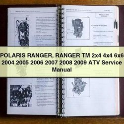2004-2009 Polaris Ranger TM 2x4 4x4 6x6 ATV Service Repair Workshop Manual PDF