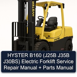 Hyster B160 (j25b J35B J30bs) Electric Forklift J25B J30BS Parts Catalog PDF