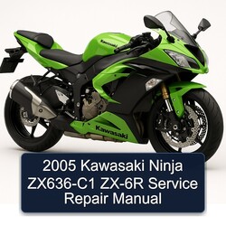 2005 Kawasaki Ninja ZX636-C1 ZX-6R Service Repair Workshop Manual PDF