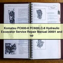 Komatsu PC600-8 Pc600lc-8 Hydraulic Excavator 30001 Up Service Repair Workshop Manual PDF