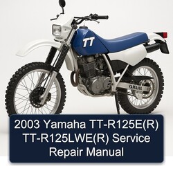 2003 Yamaha TT-R125E(R) TT-R125LWE(R) Manual de servicio y reparación 