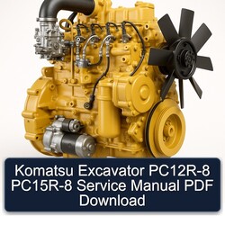 Komatsu Excavator PC12R-8 PC15R-8 Service Repair Workshop Manual PDF