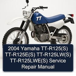 2004 Yamaha TT-R125(S) TT-R125E(S) TT-R125LW(S) TT-R125LWE(S) Manual de servicio y reparación 