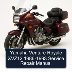 1986-1993 Yamaha XVZ Models Venture Royale XVZ12 Service Repair Workshop Manual PDF