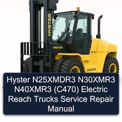 Hyster N25xmdr3 N30xmr3 N40xmr3 (C470) Electric Reach Trucks Service Repair Workshop Manual PDF