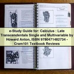 E-STUDY Calculus: Late Transcendentals Single Multivariable Howard Anton Isbn 9780471482734 - Cram101 Textbook Service Repair Workshop Manual PDF