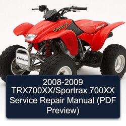 2008-2009 Trx700xx/sportrax 700XX ( Preview) Service Repair Workshop Manual PDF