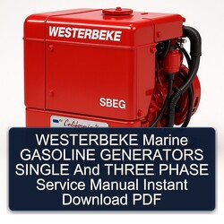 Westerbeke Marine Gasoline Generators Single Three Phase Service Repair Workshop Manual PDF