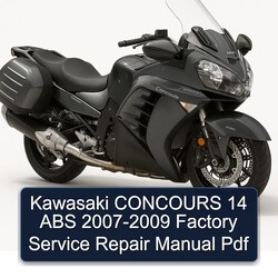 2007-2009 Kawasaki Concours Models 14 ABS Service Repair Workshop Manual PDF