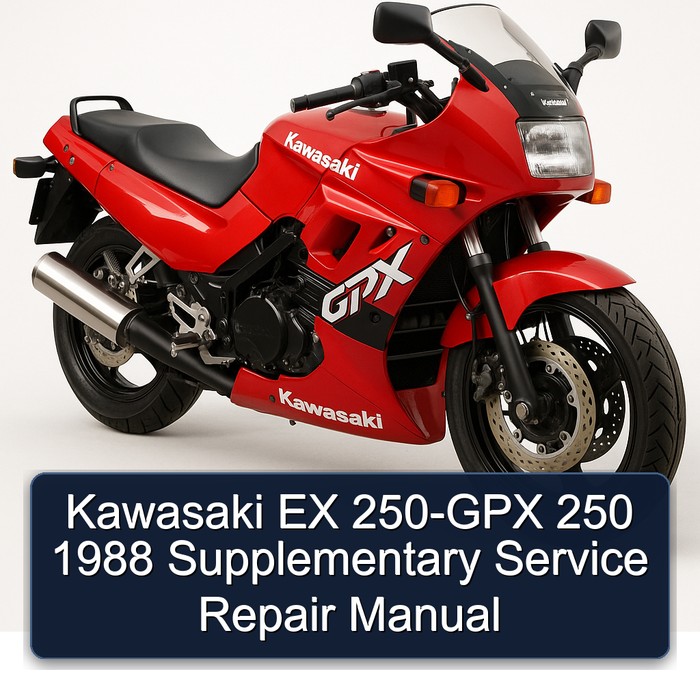 1988 Kawasaki GPX Models EX 250-GPX 250 Supplementary Service Repair Workshop Manual PDF