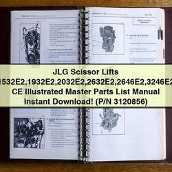 JLG Scissor Lifts 1532e2 1932e2 2032e2 2632e2 2646e2 3246e2 CE Illustrated Master (p/n 3120856) Parts Catalog PDF