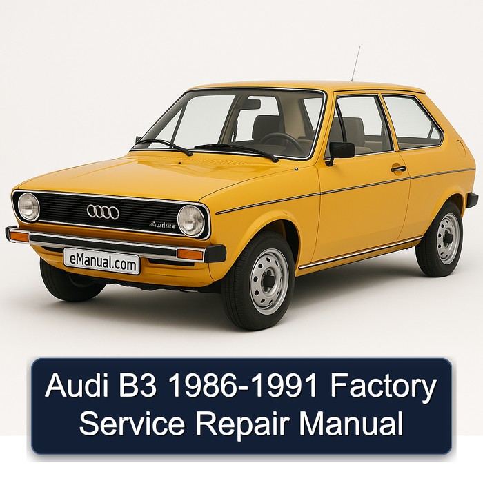 1986-1991 Audi 50 B3 Service Repair Workshop Manual PDF