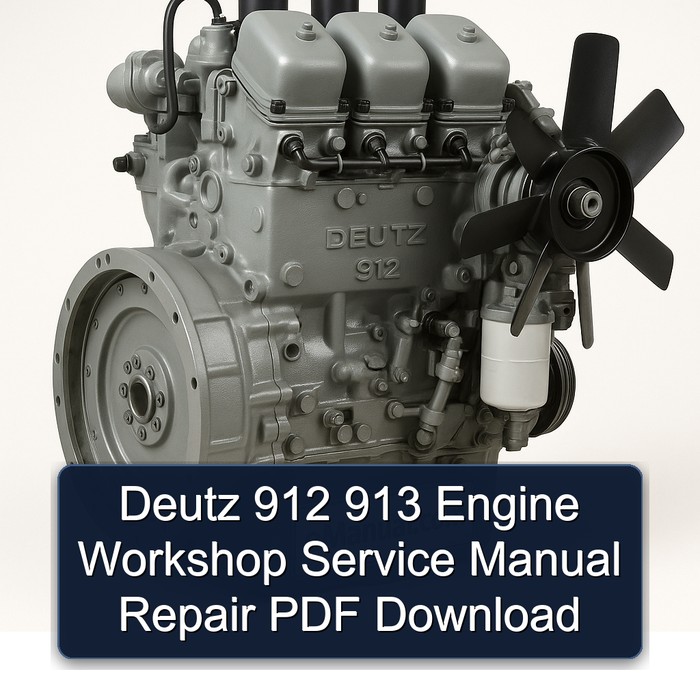 Deutz 912 913 Engine Service Repair Workshop Manual PDF