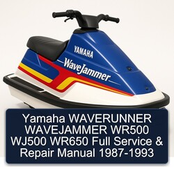 1987-1993 Yamaha Waverunner Wavejammer WR500 WJ500 WR650 Service Repair Workshop Manual PDF