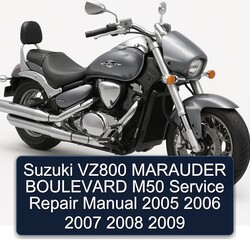 2005-2009 Derbi Boulevard Suzuki VZ800 Marauder M50 Service Repair Workshop Manual PDF