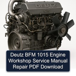 Deutz 1015 BFM Engine Service Repair Workshop Manual PDF