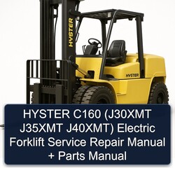 Hyster C160 (j30xmt J35XMT J40xmt) Electric Forklift J30XMT J40XMT Parts Catalog PDF