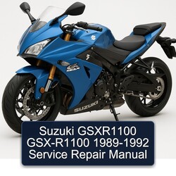 1989-1992 Suzuki GSX Series Gsxr1100 GSX-R1100 Service Repair Workshop Manual PDF
