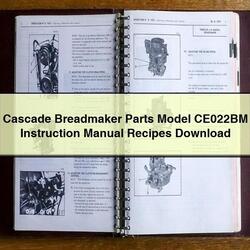 Cascade Breadmaker Parts Model CE022BM Instruction Recipes Service Repair Workshop Manual PDF