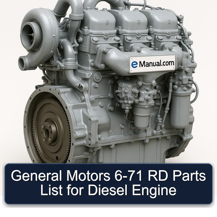 GM 71 Series General Motors 6-71 RD Diesel Engine Parts Catalog PDF