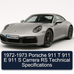 1972-1973 Porsche 911 T E S Carrera RS Service Repair Workshop Manual PDF