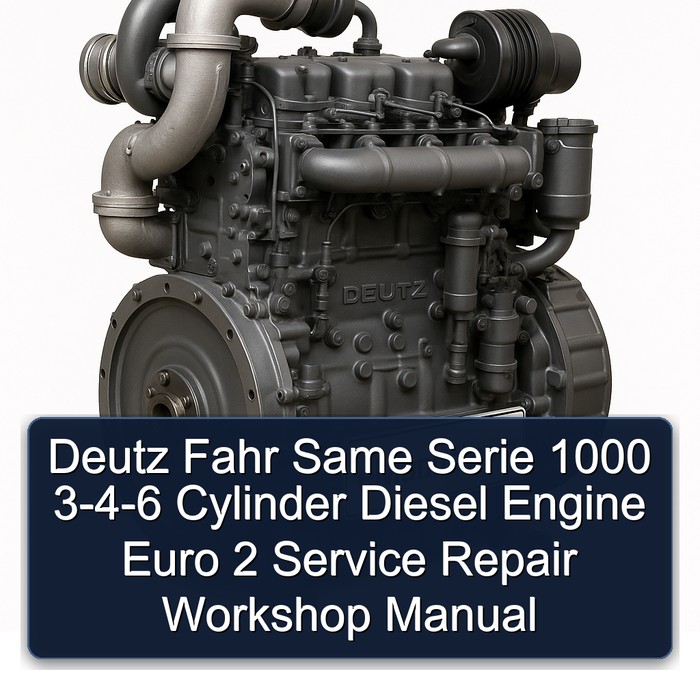 Deutz 1000 Fahr Same Serie 3-4-6 Cylinder Diesel Engine Euro 2 Service Repair Workshop Manual PDF