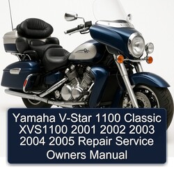 2001-2005 Aprilia Classic Yamaha V-STAR 1100 XVS1100 Owners Owner's Manual PDF