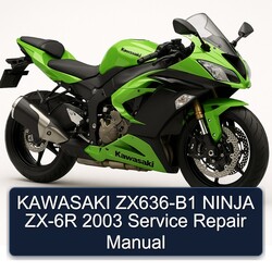 2003 Kawasaki Ninja ZX636-B1 ZX-6R Service Repair Workshop Manual PDF