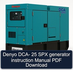 Denyo Dca- 25 SPX Generator Instruction Service Repair Workshop Manual PDF