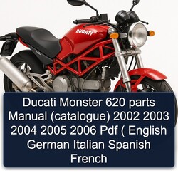 2002-2006 Ducati 620 Monster Parts (CATALOGUE) ( English German Italian Spanish French Catalog PDF