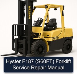 Hyster F187 (S60FT) Forklift Service Repair Workshop Manual PDF