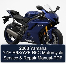2008 Yamaha R6X Yzf-/yzf-r6c Motorcycle Service Repair Workshop Manual PDF