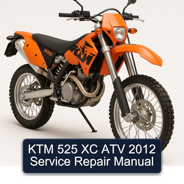 2012 KTM 525 XC ATV Service Repair Workshop Manual PDF