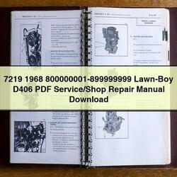 800000001-899999999 LAWN-BOY D406 /shop Service Repair Workshop Manual PDF