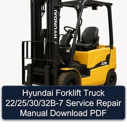 Hyundai Forklift Truck 22/25/30/32b-7 Service Repair Workshop Manual PDF
