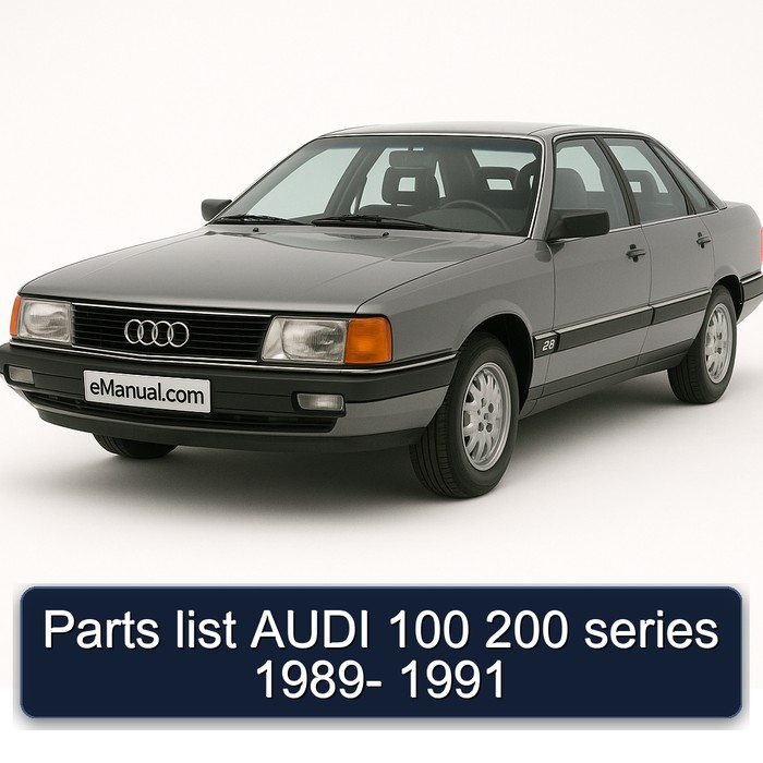 1989-1991 Audi 200 100 Series Parts Catalog PDF