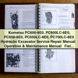 **Manuales de Servicio, Reparación, Operación y Mantenimiento para Excavadoras Hidráulicas Komatsu PC600-8E0, PC600LC-8E0, PC650-8E0, PC650LC-8E0 y PC700LC-8E0**