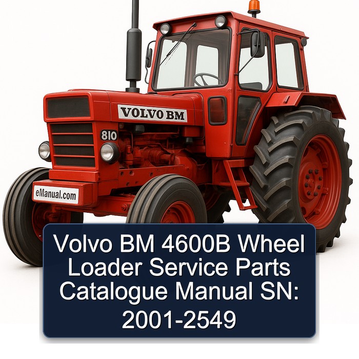 2001 Chevrolet Parts Catalogue Volvo BM 4600B Wheel Loader Sn: -2549 Catalog PDF