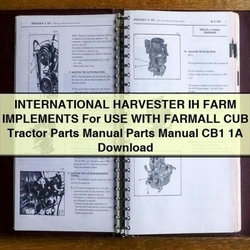 International Harvester IH Farm Implements USE Farmall CUB Tractor Parts Catalog PDF