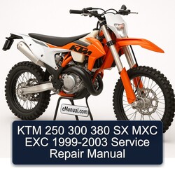 1999-2003 KTM 250 300 380 SX MXC EXC Service Repair Workshop Manual PDF