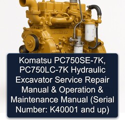 Komatsu Pc750se-7k, Pc750lc-7k Hydraulic Excavator Operation (serial Number: K40001 Up) Service Repair Workshop Manual PDF