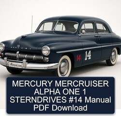 Mercury Mercruiser Alpha ONE 1 Sterndrives 14 Service Repair Workshop Manual PDF