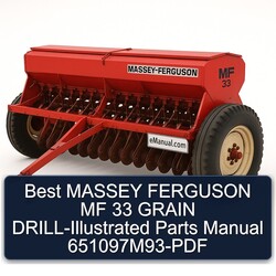 Best Massey Ferguson MF 33 Grain Drill-illustrated Parts 651097m93 Catalog PDF