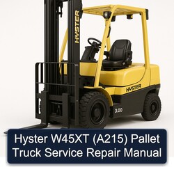 Hyster W45XT (A215) Pallet Truck Service Repair Workshop Manual PDF