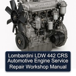 Lombardini LDW Series 442 CRS Automotive Engine Service Repair Workshop Manual PDF